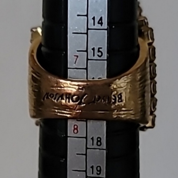 Vintage BETSEY JOHNSON Hollywood Glam Collection Tiger Stripe Cocktail Ring. 7.5 - Picture 8 of 8